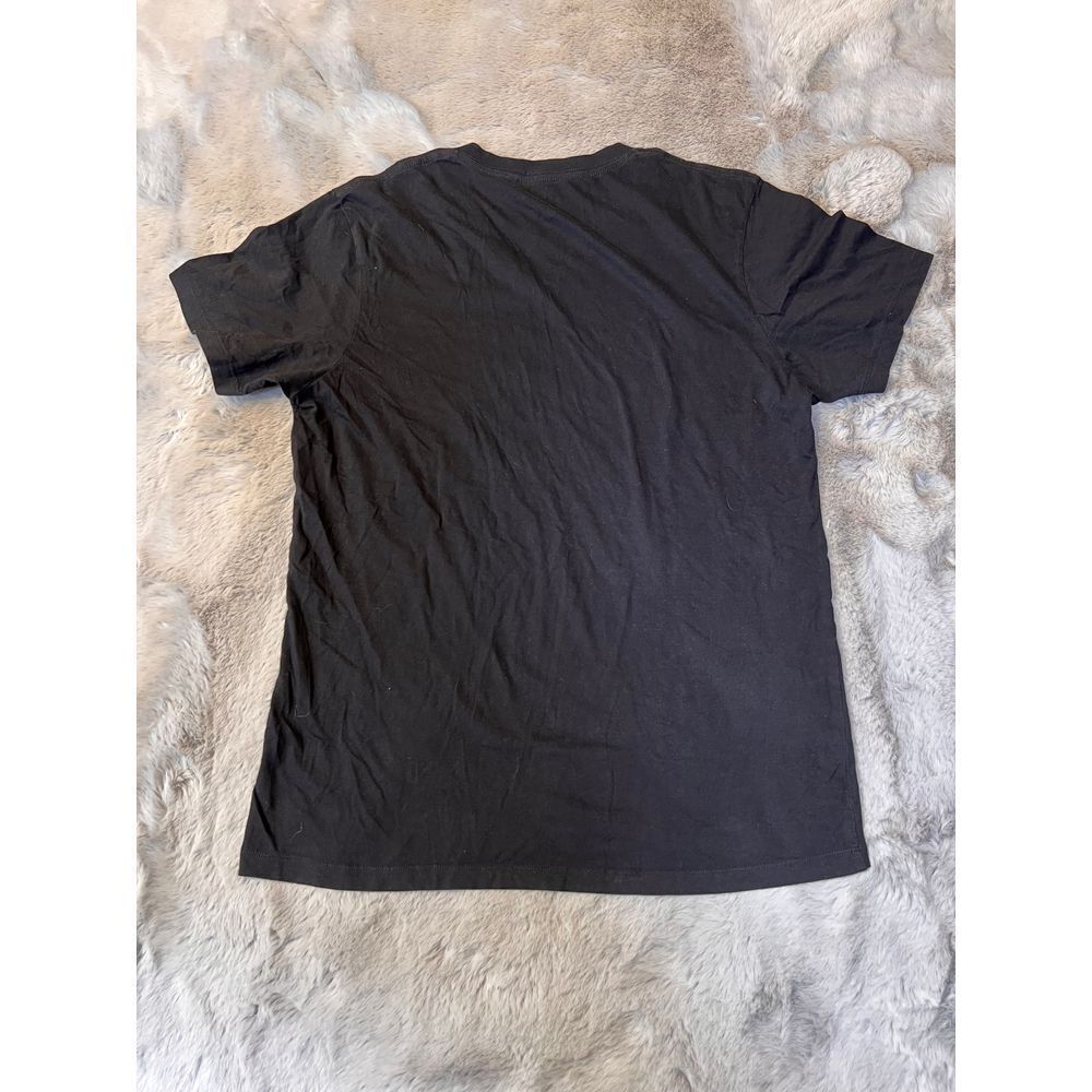 GUESS Black Graphic T-Shirt Sun Burst Logo Vintage Style Cotton Casual Tee Sz L - Picture 12 of 14